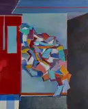 Blanche Barloon, - Untitled (Abstract)-, oil on canvas, 1987