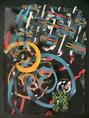 Alvin D. Loving, - ''Mercer St. VIII-7''-, mixed media collage