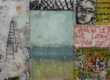 Cheryl Warrick, - ''Long Looked 2001''-, acrylic and mixed media on paper, 2001