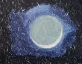 Sarah Brayer, - ''Crescent Glow''-, silkscreen on chine colle, 2017