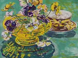 Janet Fish, - ''Yellow Bowl'' (Tamarind 81-110)-, lithograph in color, 1982