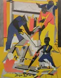 Jacob Lawrence, - ''Workshop'' (Nesbett L72-1)-, lithograph in color, 1972