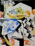 Jacob Lawrence, - ''Morning Still-Life'' (Nesbett L76-1)-, silkscreen in color, 1976