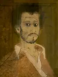 Tomas Lasansky, - ''Portrait at 21''-, etching and aquatint in colors
