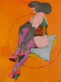 Richard Lindner, - ''Circle and Pillow''-