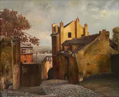 - ''Maison De Mimi-Pinson, Montmarte''- by Henry Trando, oil on canvas, offered Sep 2018
