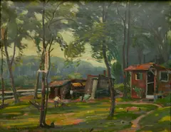 William Greason, - ''Bayou on the Kalamazoo River, Douglas''-, oil on canvas, 1934