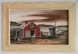 Kenneth A. Wood, - ''Sea, Shacks & Sky''-, gouache on illustration board