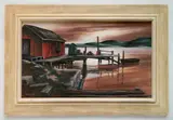 Kenneth A. Wood, - ''Near Gloucester''-, gouache on illustration board