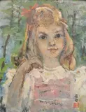 Faure Harada, - ''Heidi''-, oil on panel