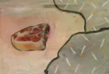 Scott Miller, - Steak and Cigarettes-, oil on canvas, 1981