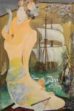 Faure Harada, - ''Madame Butterfly''-, oil on canvas, 1985
