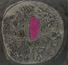 Shiro Ikegawa, - ''Eclipse''-, etching in color