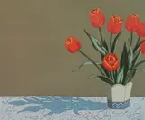 Phyllis Sloane, - ''Tulips''-, silkscreen in color, 1987