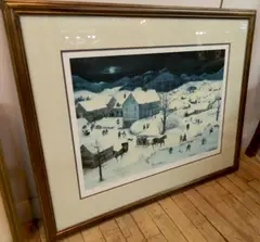 Will Moses, - ''Midnight Sleigh Ride''- off-set, lithograph