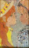 Hélène Girod de L'Ain, - ''Deux Profils''-, oil on canvas, ca. 1960
