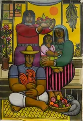 John Ulbricht, - Mexican Family-, oil on canvas