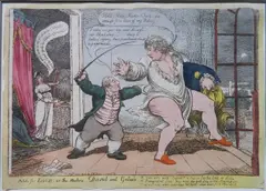 - ''All For Love, or The Modern David and Goliath''- by Isaac Cruikshank, aquatint with hand-coloring, some paper loss at edges, offered Dec 2015