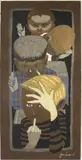 Jun'ichirō Sekino, - Four Boys-, woodcut in colors, 1959