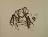 Karl Hofer, - ''Gruppe'' (''Party'')-, lithograph, 1945-8
