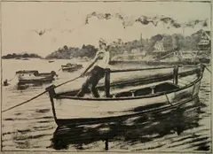 George László, - ''Shore Island Ferryman''-, lithograph, 1931