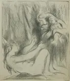 - ''Morning Visit''- by Charles Haslewood Shannon, lithograph, 1906, very good condition, offered Dec 2015