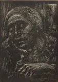 Albert Abramovitz, - ''Negro Girl''- wood, engraving