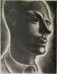 Emilio Amero, - Man's Portrait-, lithograph, 1930