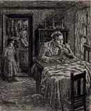 Albert Abramovitz, - ''Hunger''- wood, engraving