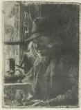 Anders Zorn, - ''Bosl Anders, Clockmaker at Mora'' (Asplund 216)-, etching, 1907