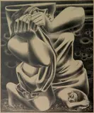 Emilio Amero, - ''The Innocents''-, lithograph