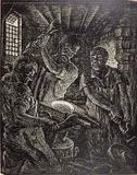 Albert Abramovitz, - ''Song of Iron''-, linocut, ca. 1936-42