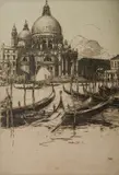 Jan C. Vondrouš, - ''Santa Maria Della Salute, Venice''-, etching, 1924