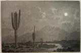 George Elbert Burr, - ''Moonlight, Phoenix'' (Seeber 266)-, etching and aquatint, c. 1925