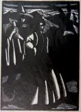 Prescott Chaplin, - ''Amantes''-, woodcut