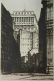 Samuel Chamberlain, - ''Curving Canyon, New York'' (Chamberlain 86)-, drypoint, 1929