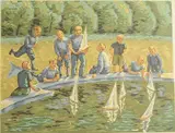 Max Arthur Cohn, - ''Toy Boats''-, screenprint, 1944