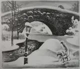 Mabel Dwight, - ''Winter, Central Park'' (Robinson and Pirog 58)-, lithograph, 1931