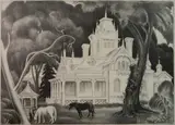 Mabel Dwight, - ''White Mansion'' (Robinson and Pirog 72)-, lithograph, 1934