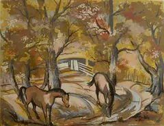 - ''The Corral''- by Louie Ewing, silkscreen in colors, offered Dec 2015