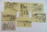Carl Gaertner, - Landscapes- 7, graphite on yellow paper