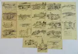 Carl Gaertner, - Foundation- 23, graphite on yellow paper