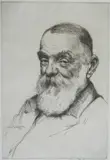 Elias Grossman, - Bearded Man-, etching, 1931