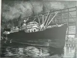 Bertram Goodman, - ''Destination Unknown''-, lithograph, 1943