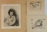 Arthur William Heintzelman, - A Little Girl Seated-, drypoint
