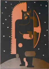 Hilaire Hiler, - ''Manitou''-, silkscreen in colors, 1934