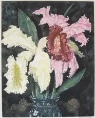 Nicholas Hornyansky, - ''Orchids''-, etching and aquatint