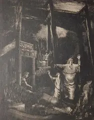 Martin Jackson, - ''Destiny of Time''-, lithograph, 1948