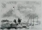 Joe Jones, - ''Windy Day'' (AAA/Czestochowski 1954.021)-, lithograph, 1954