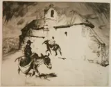 Henry G. Keller, - ''The Hermitage of Talavera''-, etching, 1924